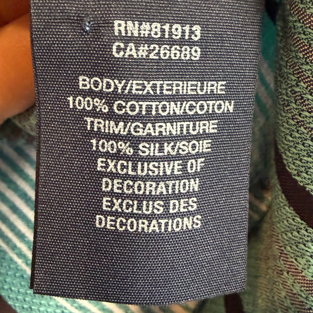 Robert Graham Shirt Mens 2XL Teal Stripe Silk Trim NWOT Knowledge Wisdom Truth - Picture 15 of 16